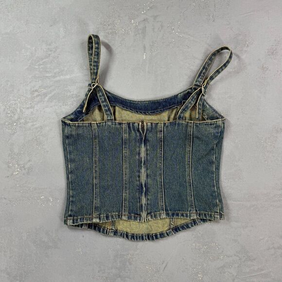 Vintage 1990s Jeanology Denim Cami Top Women's 8 - Picture 2 of 3